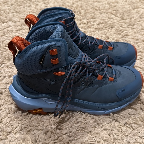 NIB Hoka One Men's Navy and Orange Boots M Kaha 2 GTX Hiking Shoes - Picture 4 of 7